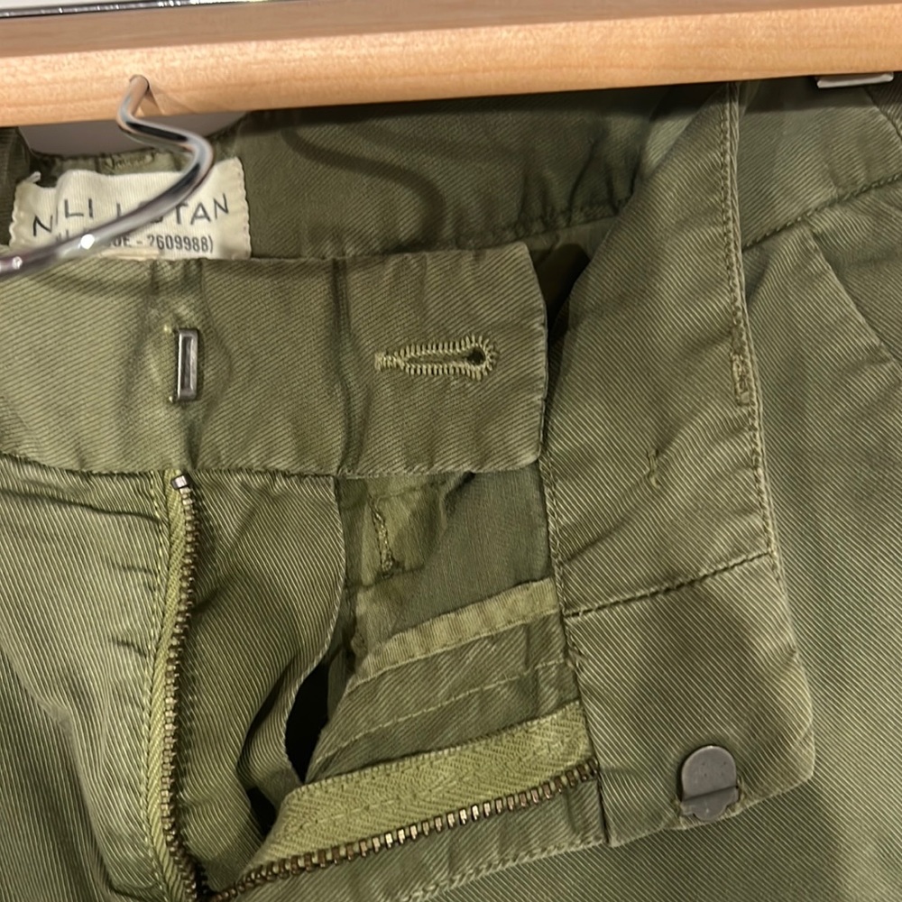 Nili Lotan chinos with side detail.  Size 4